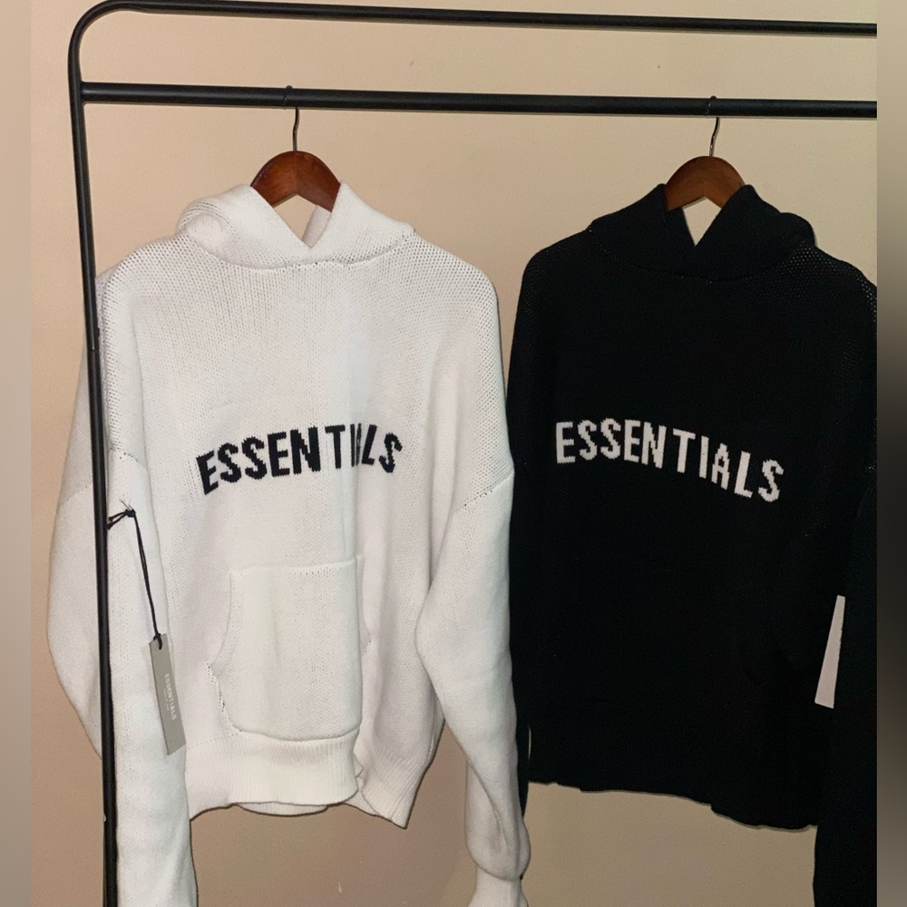 Unisex knitted essentials hoodies